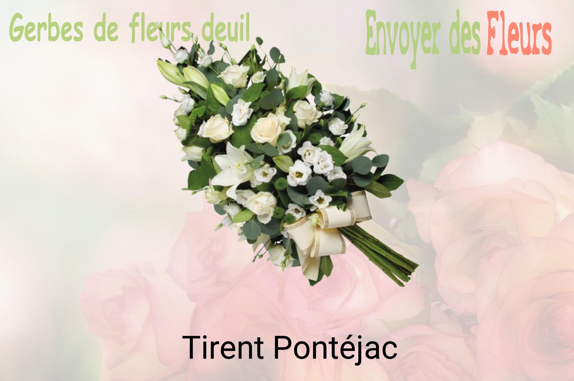 Gerbe de fleurs de deuil livrée à Tirent-Pontéjac